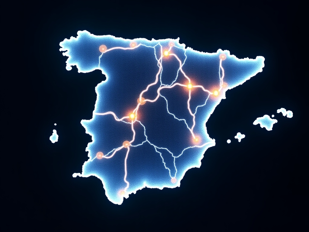 Mapa de infraestructura de telecomunicaciones en España
